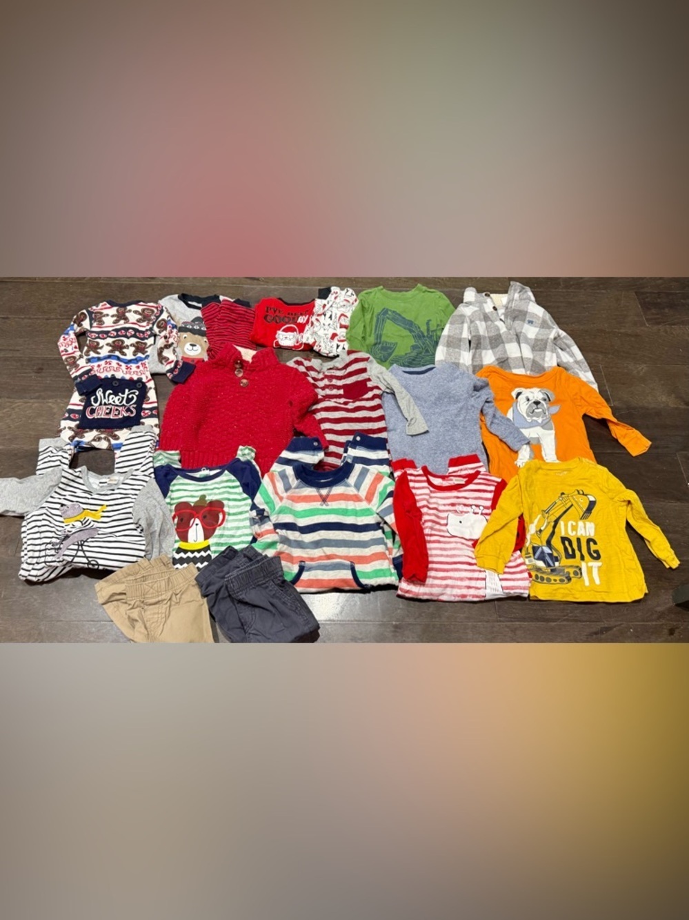 Toddler Boy 18m One Piece Rompers and Long Sleeve Shirts